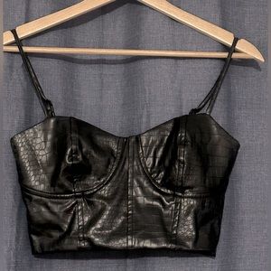 Express Snakeskin Crop Small